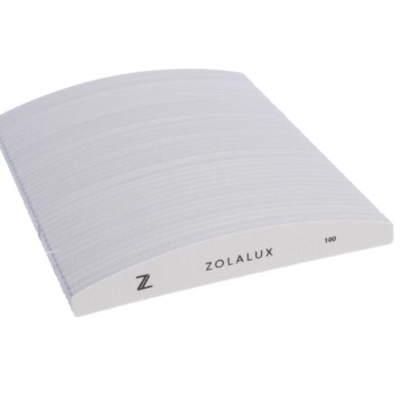 ZolaLux Hygienic Sponge Strip File Grey #100 Half Moon 40pack