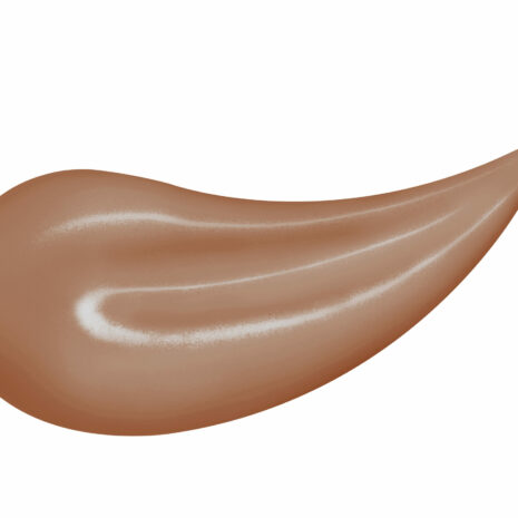 Lip gloss sample isolated on white. Smudged pink lipgloss.