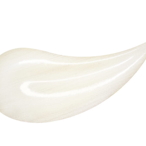 Lip gloss sample isolated on white. Smudged pink lipgloss.