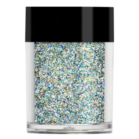 Blue Silver Metallic Iridescent Nail Flakes