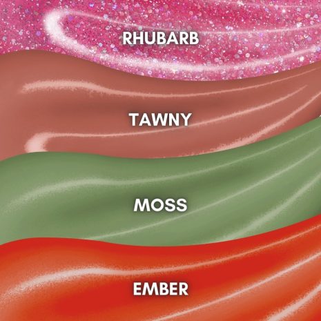 Rhubarb, Tawny, Moss, Ember