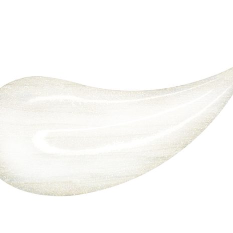 Lip gloss sample isolated on white. Smudged pink lipgloss.