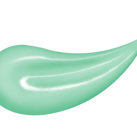 Lip gloss sample isolated on white. Smudged pink lipgloss.